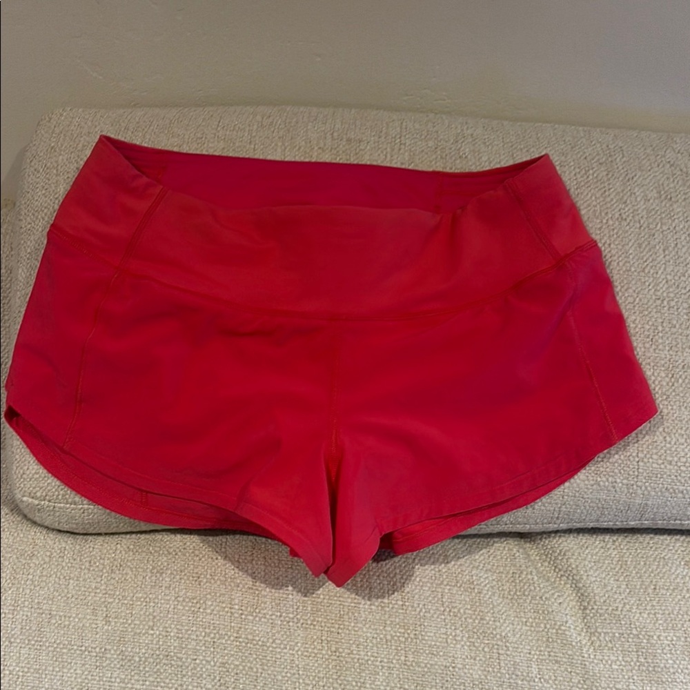 Lululemon Athletica Red Athletic Shorts